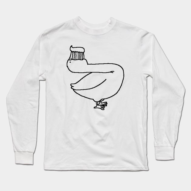 Duck toothbrush Long Sleeve T-Shirt by Master Tingus store